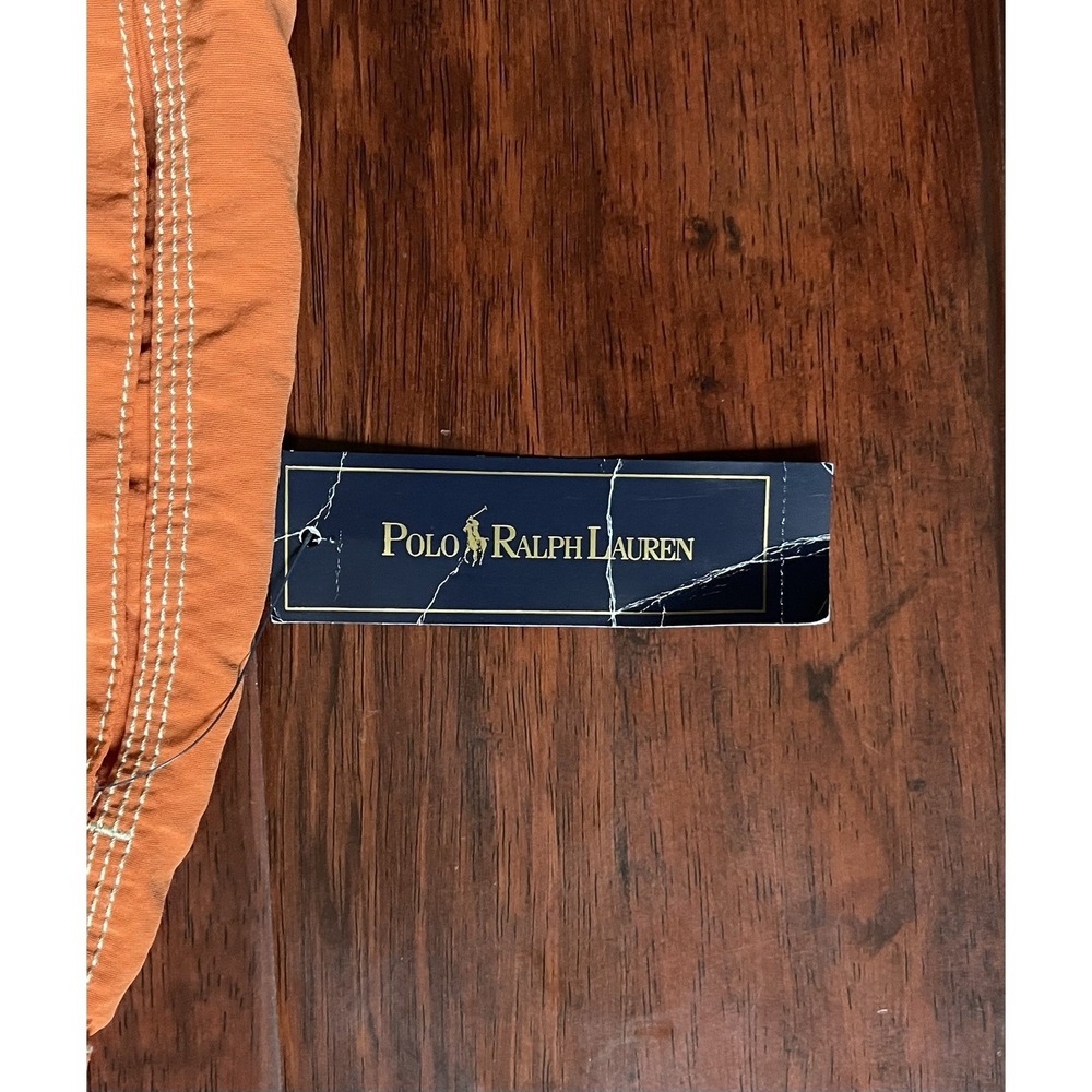 Polo Ralph Lauren Nylon Swim Trunks Orange Green 418887 Men's SZ 34W x 9L BNWOT - Picture 10 of 14